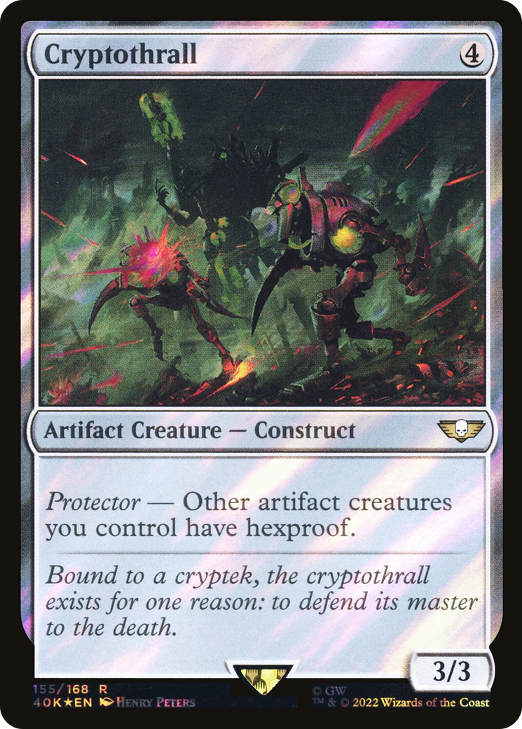 FOIL Cryptothrall (Surge Foil) (40K-155) - Warhammer 40,000 Commander - Magic The Gathering