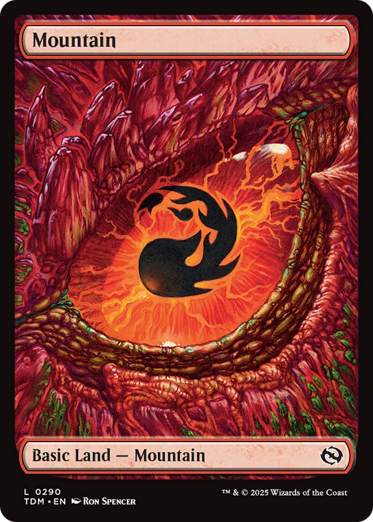 FOIL Mountain (TDM-290) - Tarkir: Dragonstorm - Magic The Gathering