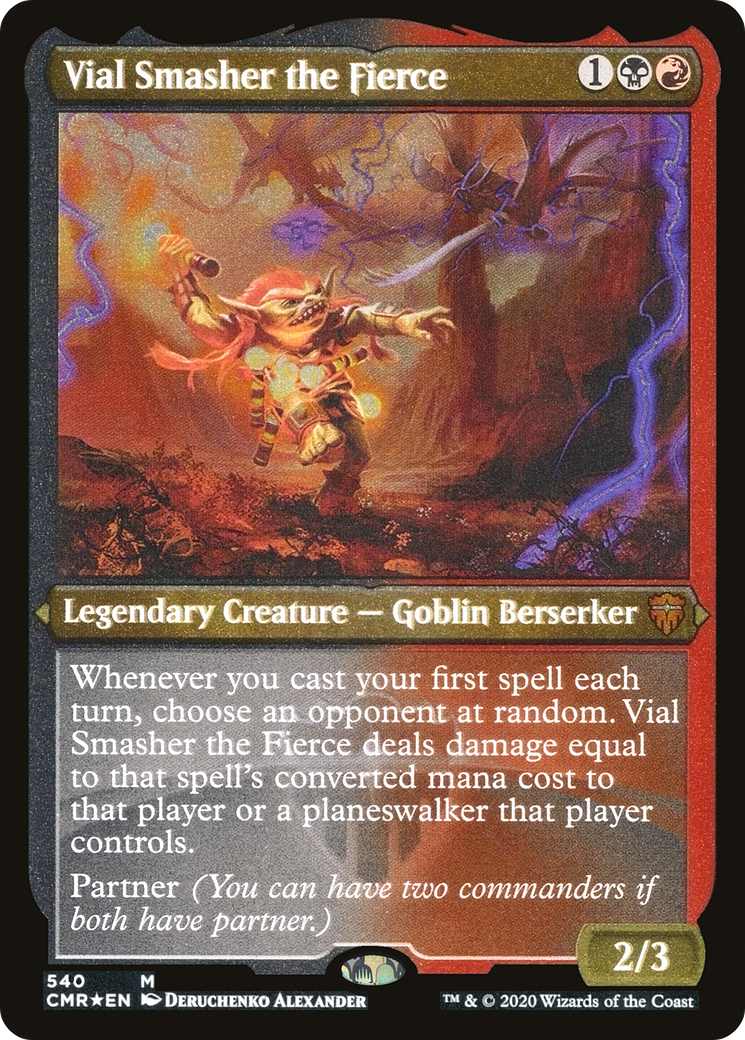 ETCHED FOIL Vial Smasher the Fierce (Foil Etched) (CMR-540) - Commander Legends - Magic The Gathering