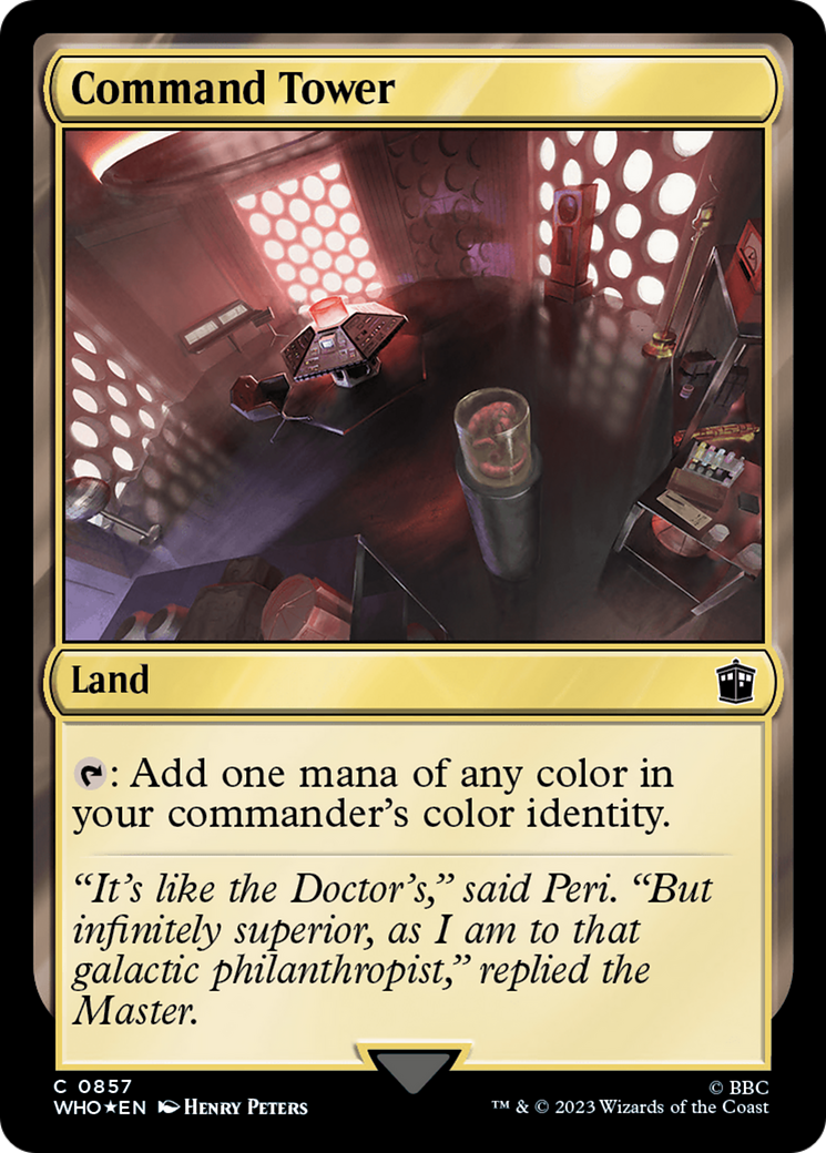 FOIL Command Tower (0857) (Surge Foil) (WHO-857) - Doctor Who - Magic The Gathering