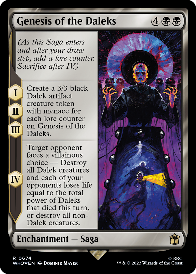 FOIL Genesis of the Daleks (Surge Foil) (WHO-674) - Doctor Who - Magic The Gathering