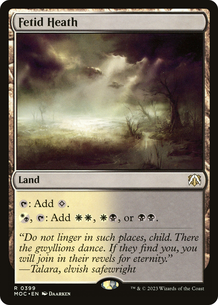Fetid Heath (MOC-399) - March of the Machine Commander - Magic The Gathering