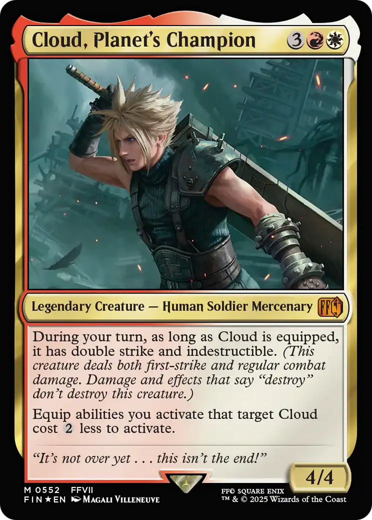 FOIL Cloud, Planet's Champion (FIN-552) - FINAL FANTASY - Magic The Gathering