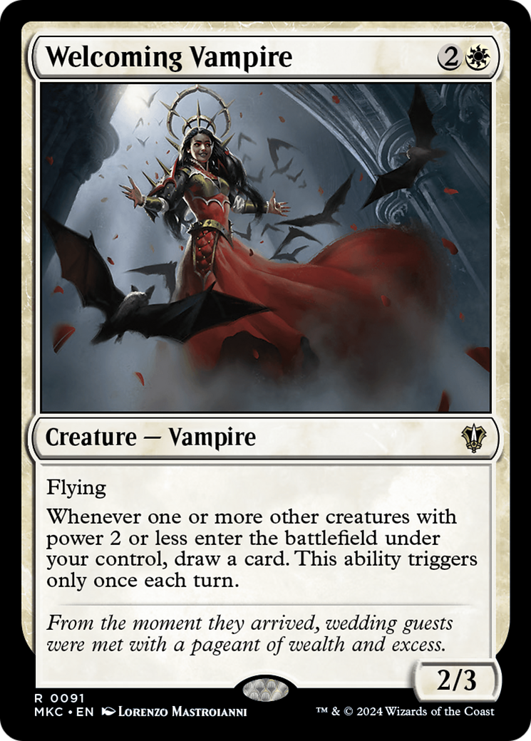 Welcoming Vampire (MKC-091) - Murders at Karlov Manor Commander - Magic The Gathering