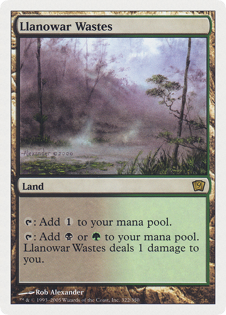 Llanowar Wastes (9ED-322) - Ninth Edition - Magic The Gathering