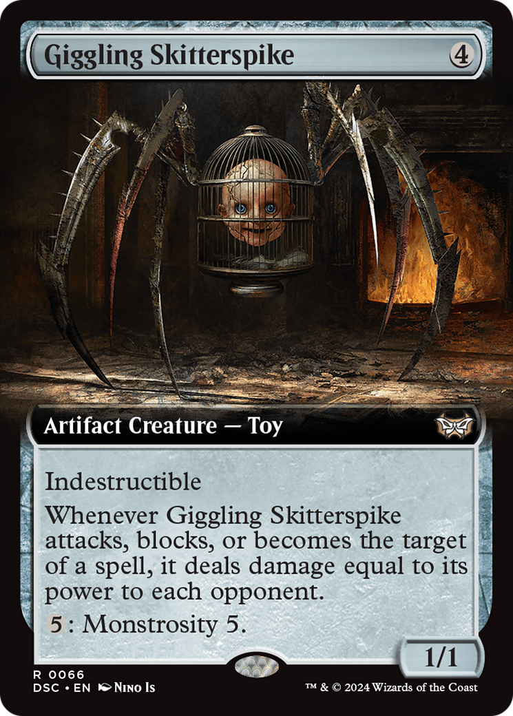 Giggling Skitterspike (DSC-066) - Duskmourn: House of Horror Commander - Magic The Gathering