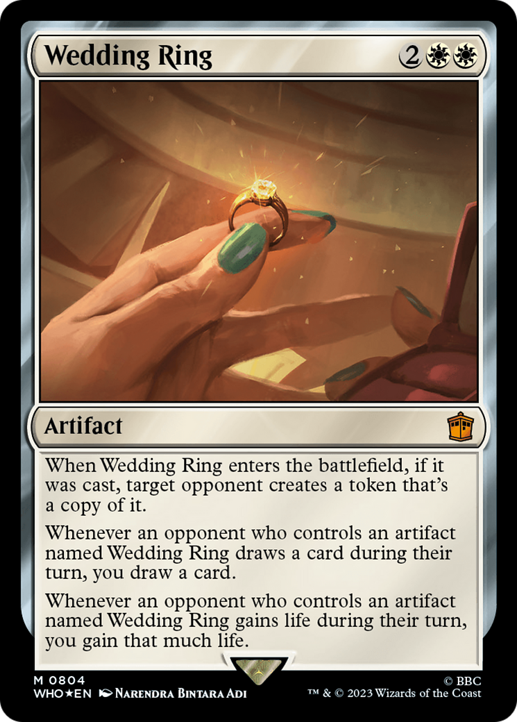 FOIL Wedding Ring (Surge Foil) (WHO-804) - Doctor Who - Magic The Gathering