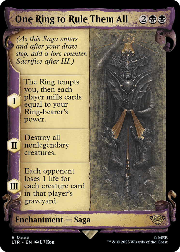 FOIL One Ring to Rule Them All (Showcase Scrolls) (LTR-553) - The Lord of the Rings: Tales of Middle-earth - Magic The Gathering