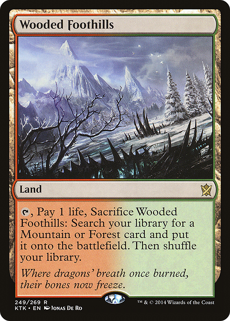 FOIL Wooded Foothills (KTK-249) - Khans of Tarkir - Magic The Gathering