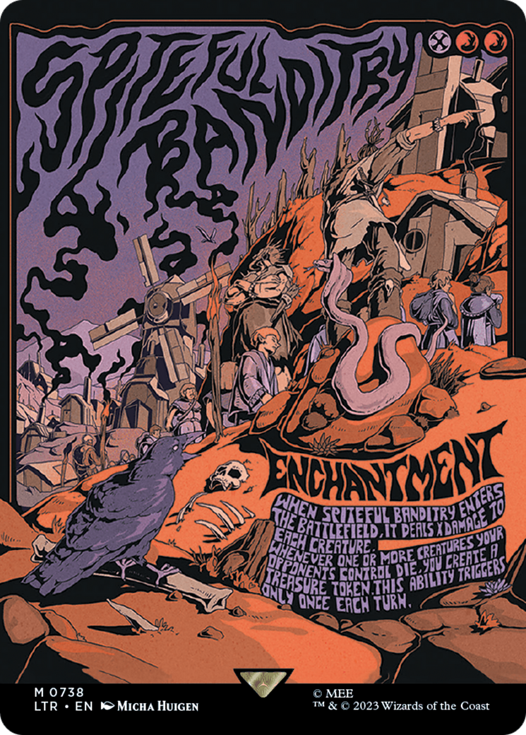 Spiteful Banditry (Borderless Poster) (LTR-738) - The Lord of the Rings: Tales of Middle-earth - Magic The Gathering