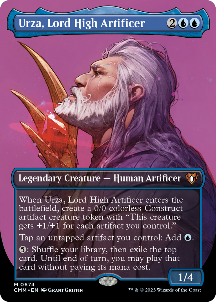 Urza, Lord High Artificer (Borderless) (CMM-674) - Commander Masters - Magic The Gathering
