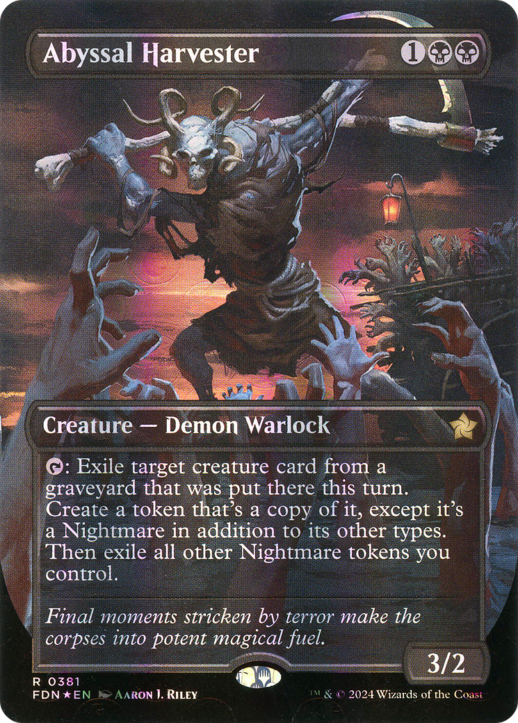FOIL Abyssal Harvester (FDN-381) - Foundations - Magic The Gathering