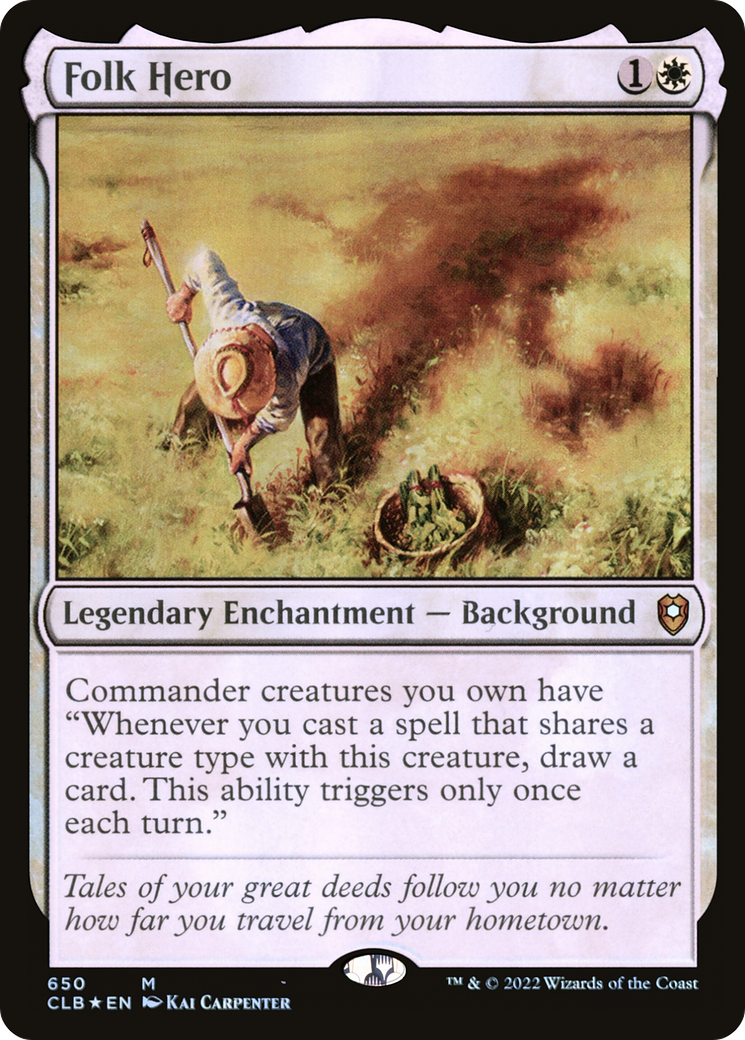 FOIL Folk Hero (CLB-650) - Commander Legends: Battle for Baldur's Gate - Magic The Gathering