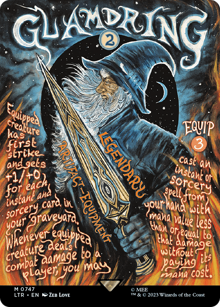 Glamdring (Borderless Poster) (LTR-747) - The Lord of the Rings: Tales of Middle-earth - Magic The Gathering