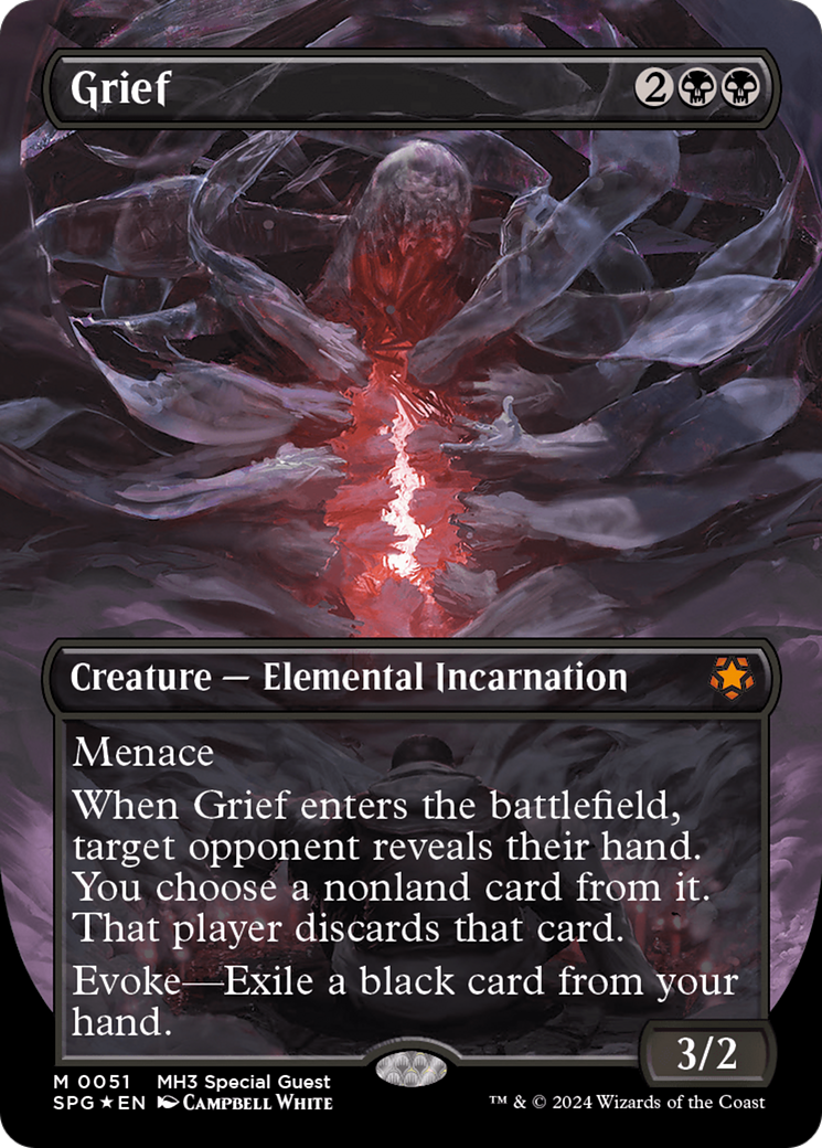 FOIL Grief (Borderless) (Textured Foil) (SPG-051) - Special Guests - Magic The Gathering