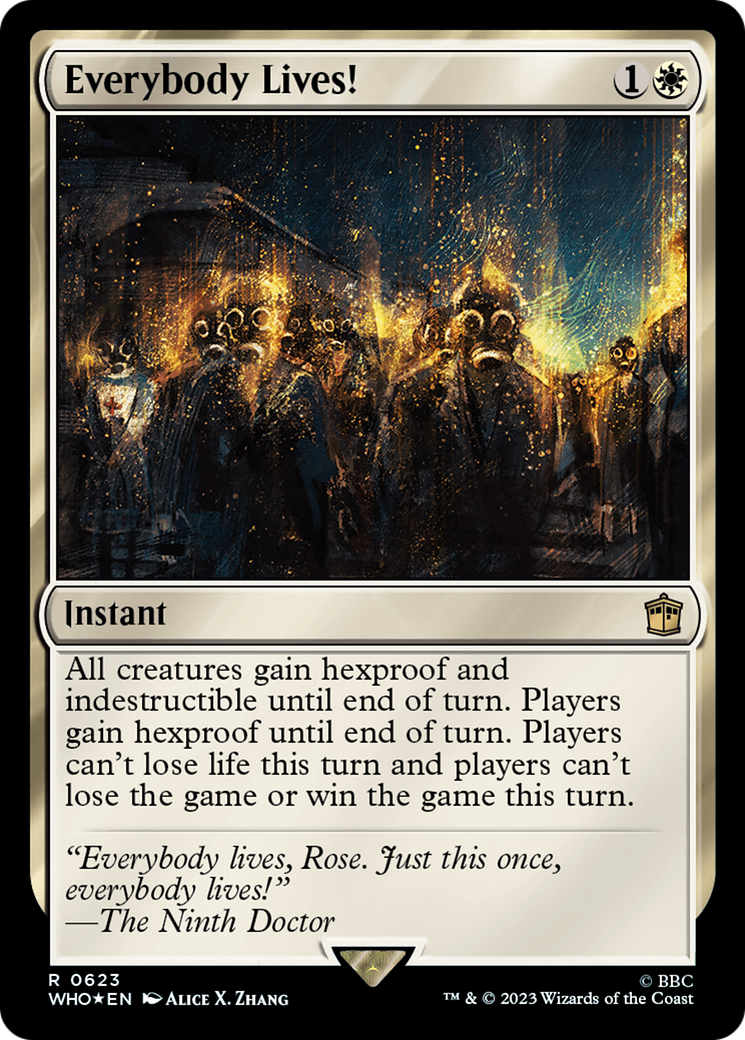 FOIL Everybody Lives! (Surge Foil) (WHO-623) - Doctor Who - Magic The Gathering