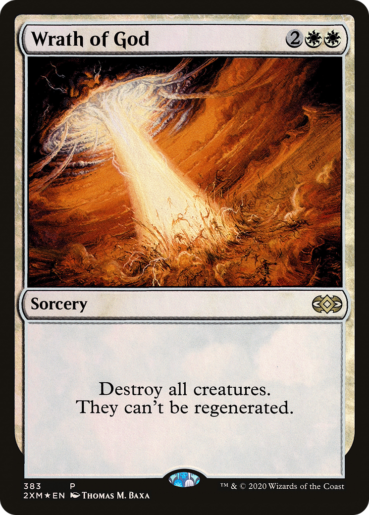 FOIL Wrath of God (LARP-383) - Double Masters - Magic The Gathering