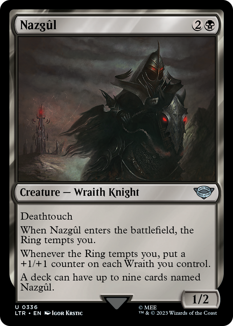 FOIL Nazgul (0336) (LTR-336) - The Lord of the Rings: Tales of Middle-earth - Magic The Gathering