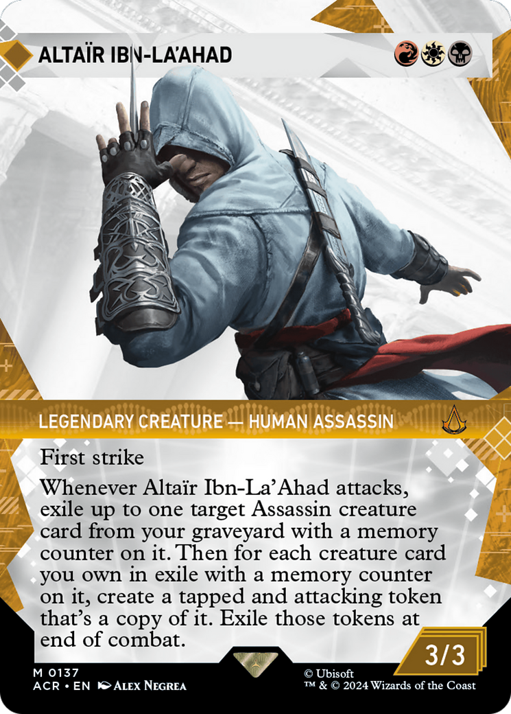 Altair Ibn-La'Ahad (Showcase) (ACR-137) - Assassin's Creed: (Showcase) (Borderless) - Magic The Gathering