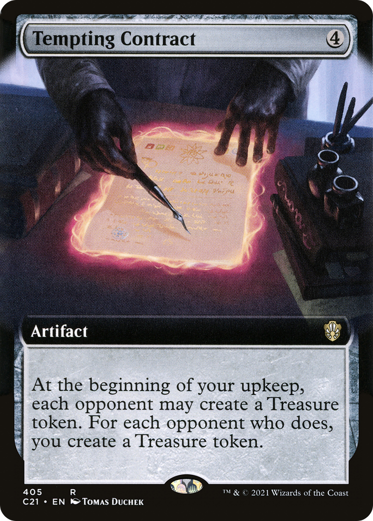 Tempting Contract (Extended Art) (C21-405) - Commander 2021 - Magic The Gathering