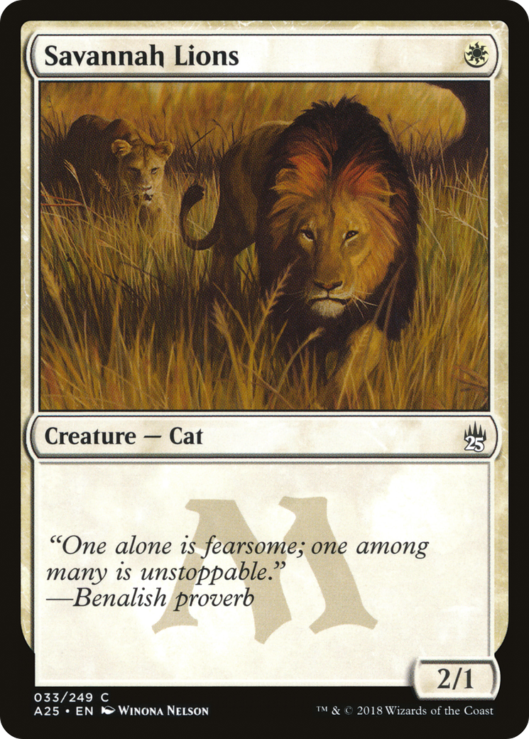 Savannah Lions (A25-033) - Masters 25 - Magic The Gathering