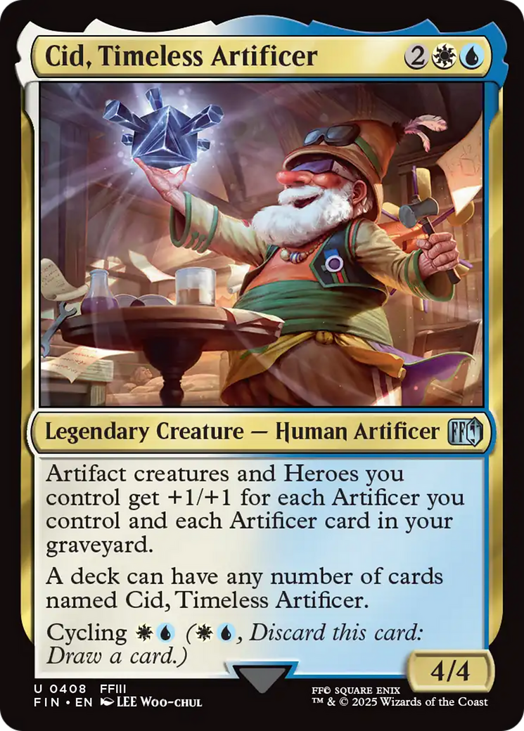 FOIL Cid, Timeless Artificer (0408) (FIN-408) - FINAL FANTASY - Magic The Gathering