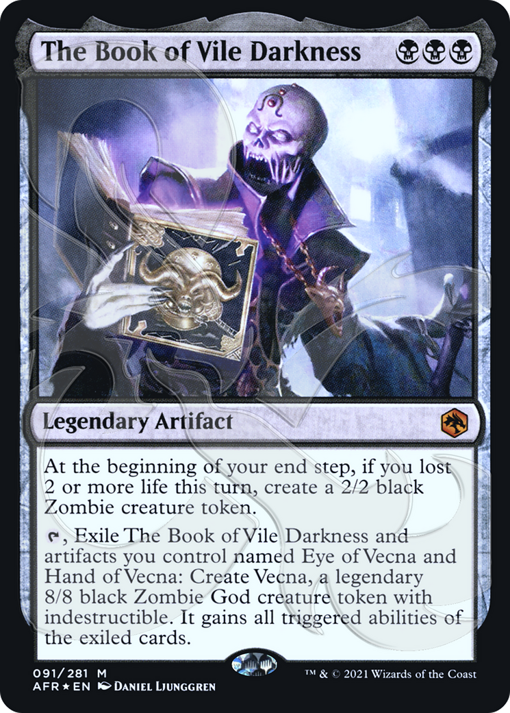 FOIL The Book of Vile Darkness (AFR&-91A) - Adventures in the Forgotten Realms Promos - Magic The Gathering