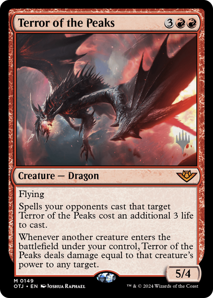 FOIL Terror of the Peaks (PPOTJ-149P) - Outlaws of Thunder Junction Promos - Magic The Gathering