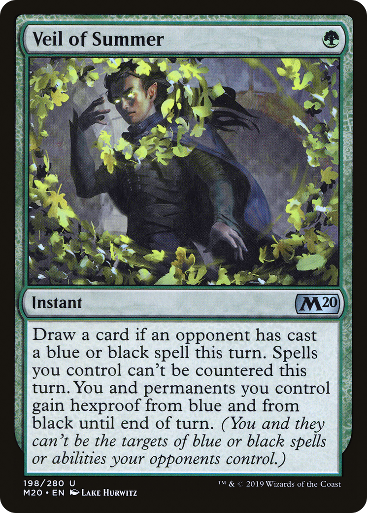FOIL Veil of Summer (M20-198) - Core Set 2020 - Magic The Gathering