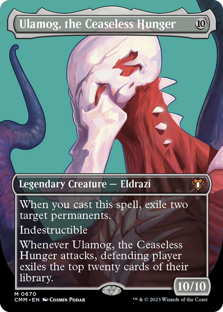 FOIL Ulamog, the Ceaseless Hunger (Borderless) (CMM-670) - Commander Masters - Magic The Gathering