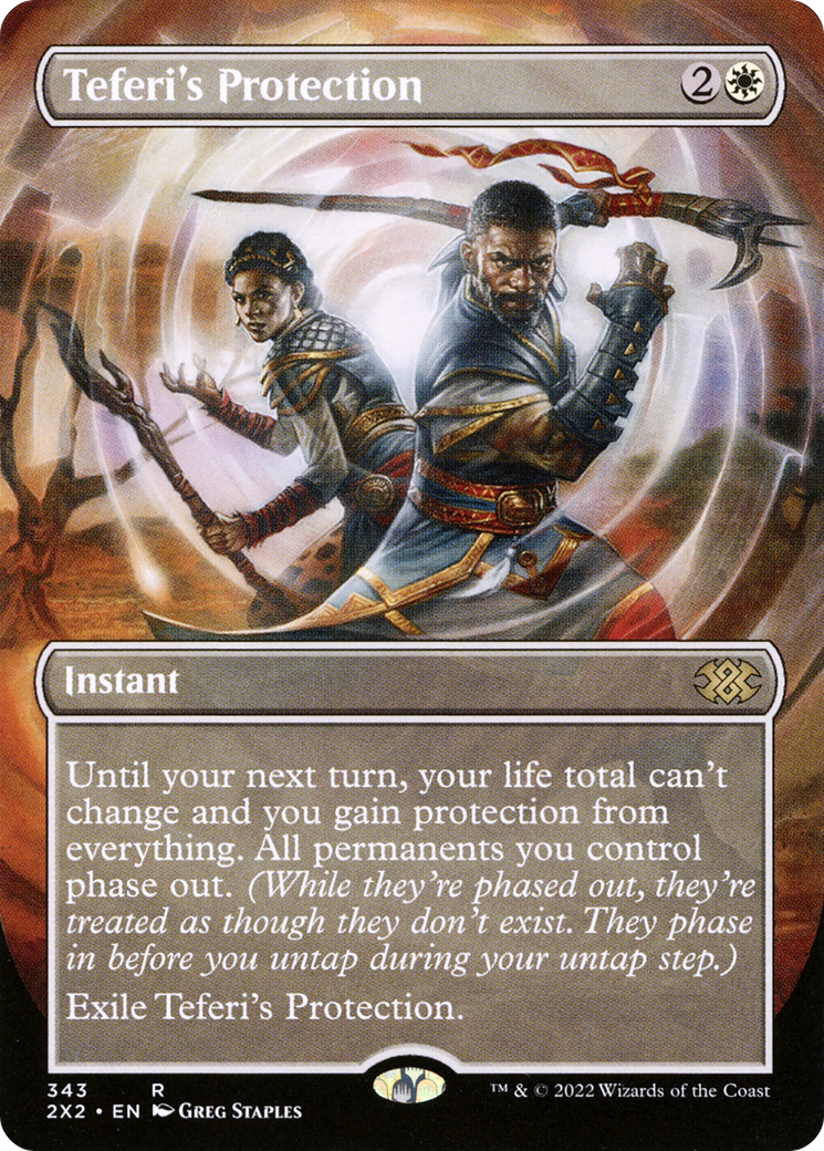 Teferi's Protection (Borderless) (2X2-343) - Double Masters 2022 - Magic The Gathering