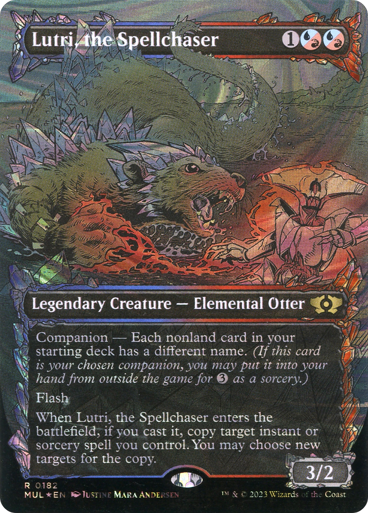 FOIL Lutri, the Spellchaser (Halo Foil) (MUL-182) - Multiverse Legends - Magic The Gathering