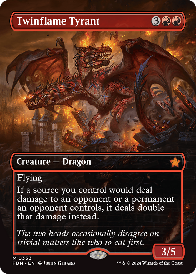 FOIL Twinflame Tyrant (FDN-333) - Foundations - Magic The Gathering