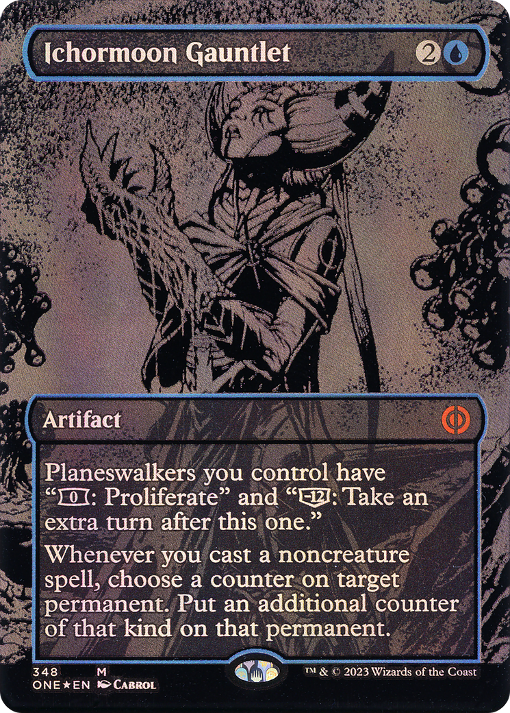 FOIL Ichormoon Gauntlet (Oil Slick Raised Foil) (ONE-348) - Phyrexia: All Will Be One - Magic The Gathering