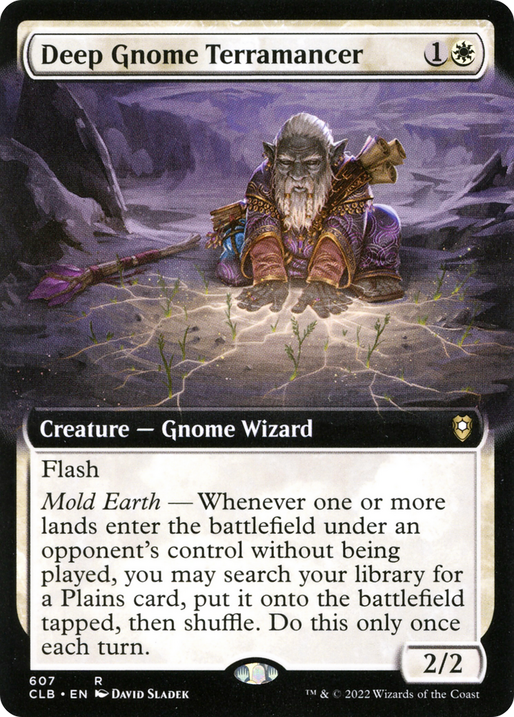 Deep Gnome Terramancer (Extended Art) (CLB-607) - Commander Legends: Battle for Baldur's Gate - Magic The Gathering