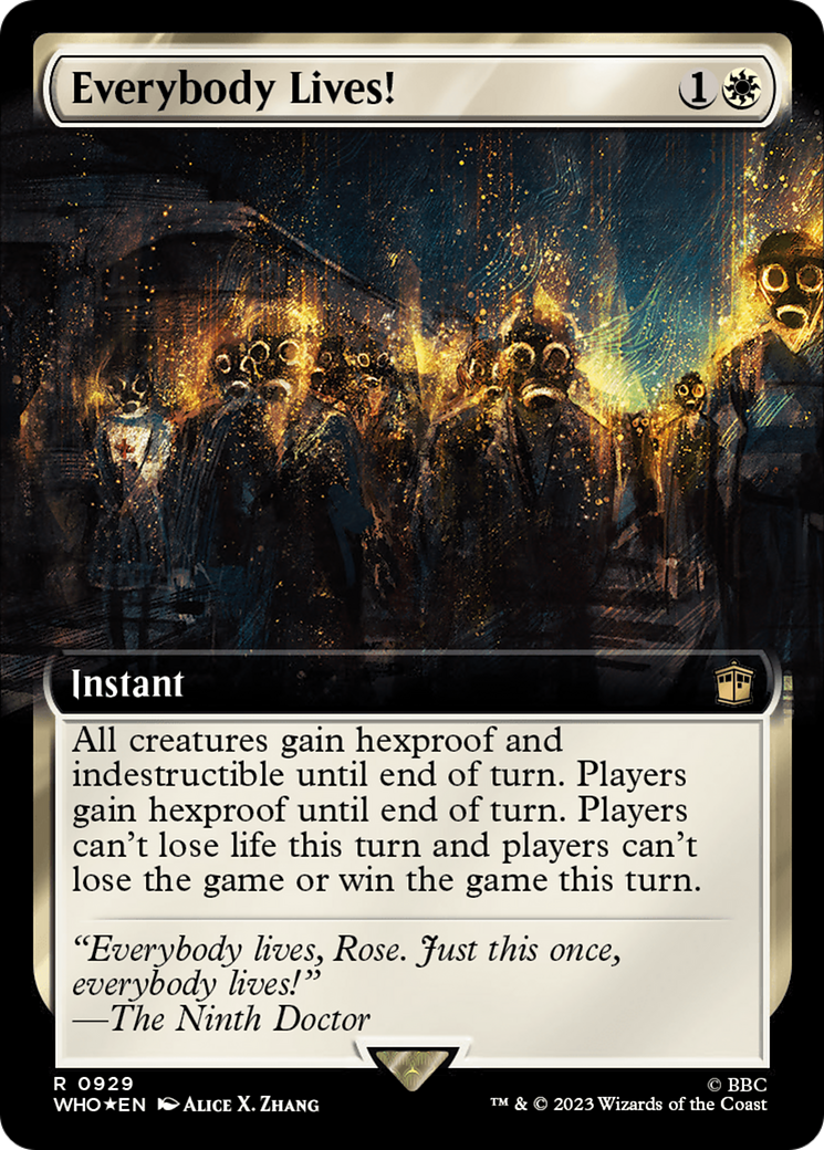 FOIL Everybody Lives! (Extended Art) (Surge Foil) (WHO-929) - Doctor Who - Magic The Gathering