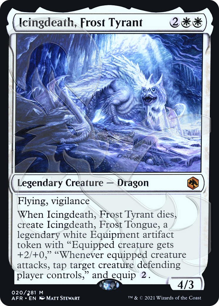FOIL Icingdeath, Frost Tyrant (AFR&-020) - Adventures in the Forgotten Realms Promos - Magic The Gathering