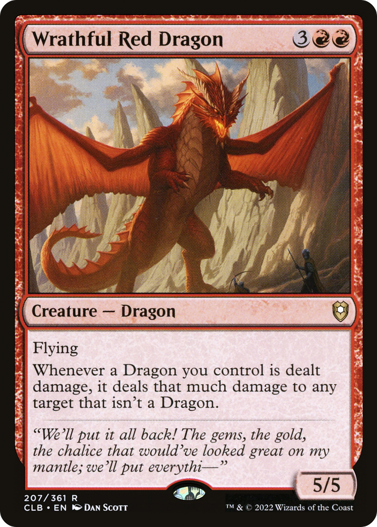 Wrathful Red Dragon (CLB-207) - Commander Legends: Battle for Baldur's Gate - Magic The Gathering