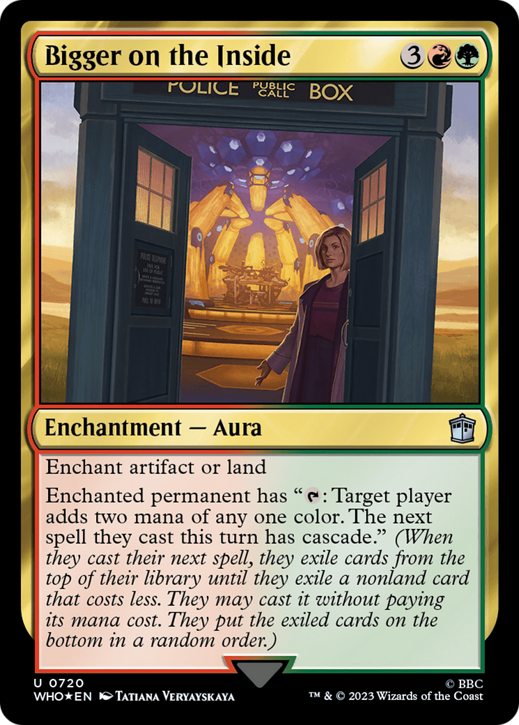 FOIL Bigger on the Inside (Surge Foil) (WHO-720) - Doctor Who - Magic The Gathering