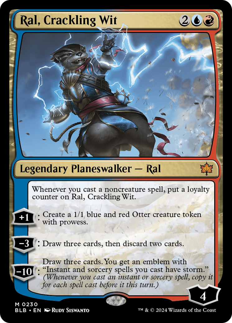 FOIL Ral, Crackling Wit (BLB-230) - Bloomburrow - Magic The Gathering