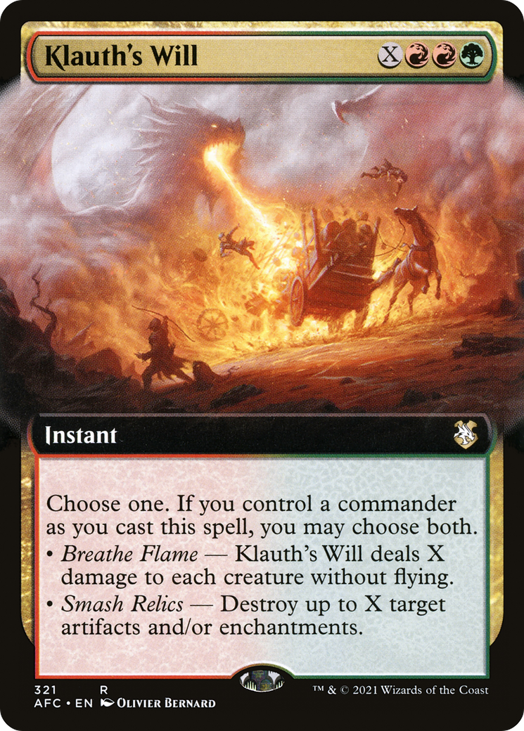 Klauth's Will (Extended Art) (AFC-321) - Forgotten Realms Commander - Magic The Gathering