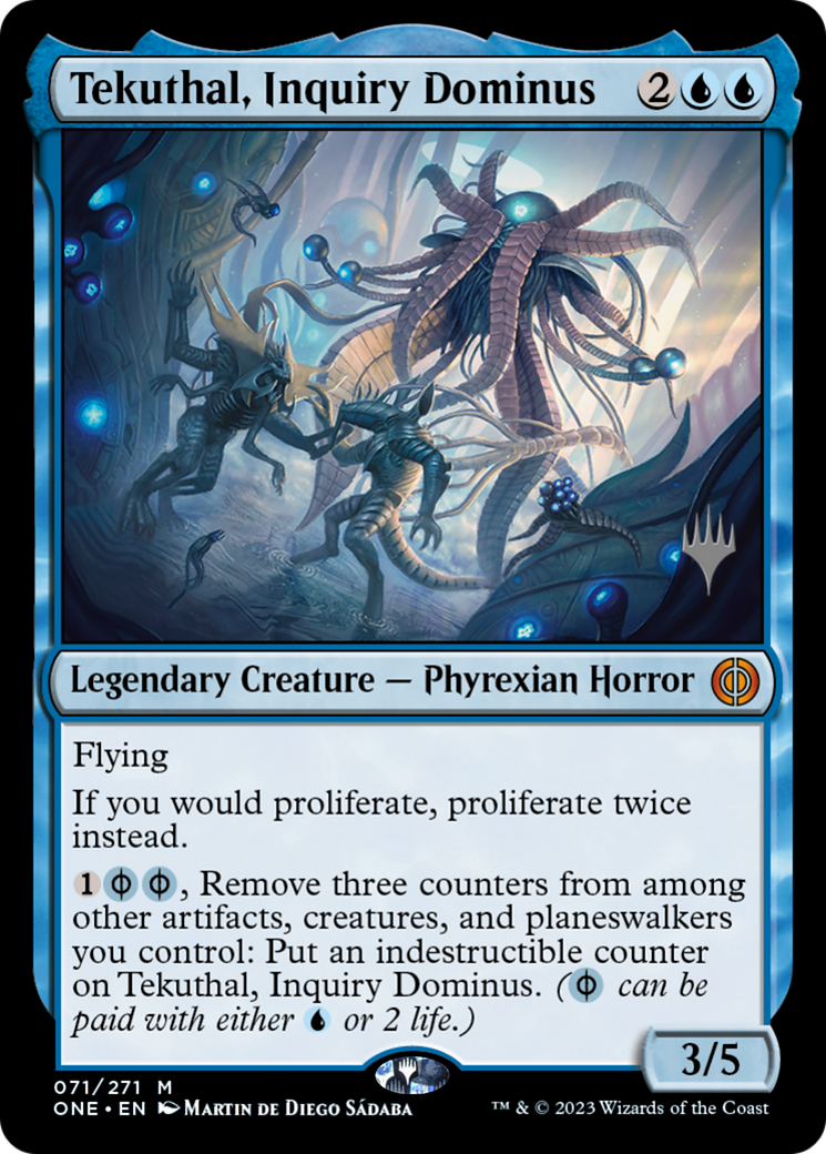 FOIL Tekuthal, Inquiry Dominus (PPONE-71P) - Phyrexia: All Will Be One Promos - Magic The Gathering