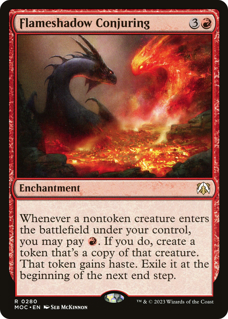Flameshadow Conjuring (MOC-280) - March of the Machine Commander - Magic The Gathering