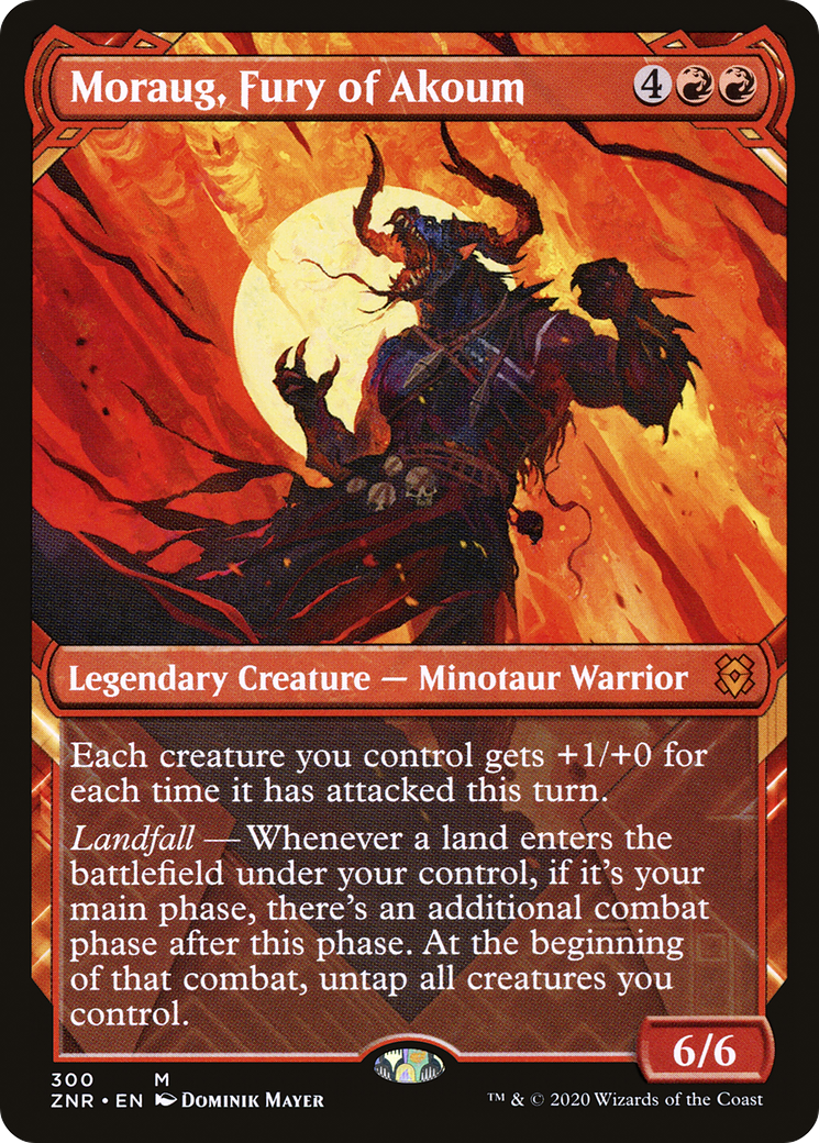 FOIL Moraug, Fury of Akoum (Showcase) (ZNR-300) - Zendikar Rising - Magic The Gathering