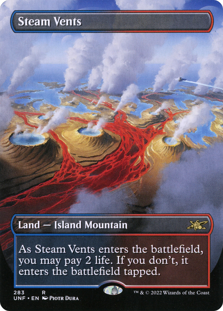 Steam Vents (Borderless) (UNF-283) - Unfinity - Magic The Gathering