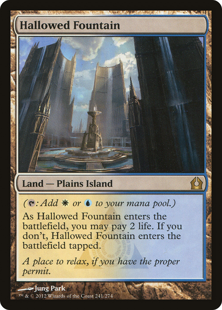 FOIL Hallowed Fountain (RTR-241) - Return to Ravnica - Magic The Gathering