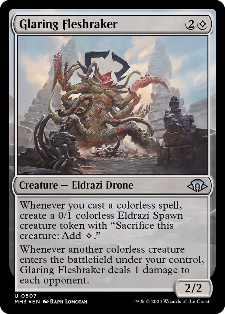 FOIL Glaring Fleshraker (Ripple Foil) (MH3-507) - Modern Horizons 3 - Magic The Gathering