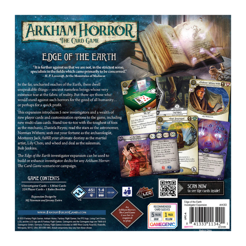 Arkham Horror The Card Game Edge of the Earth Investigator Expansion