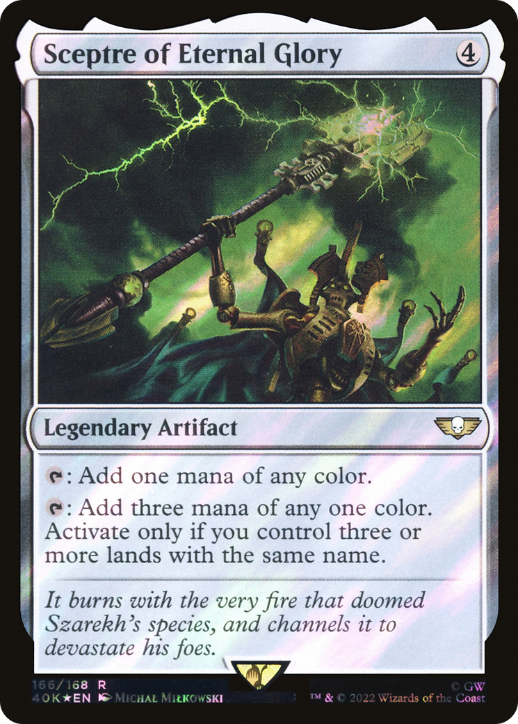 FOIL Sceptre of Eternal Glory (Surge Foil) (40K-166) - Warhammer 40,000 Commander - Magic The Gathering