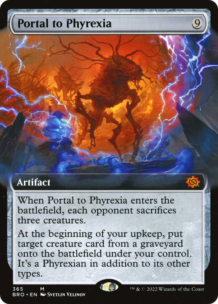 Portal to Phyrexia (Extended Art) (BRO-365) - The Brothers' War - Magic The Gathering